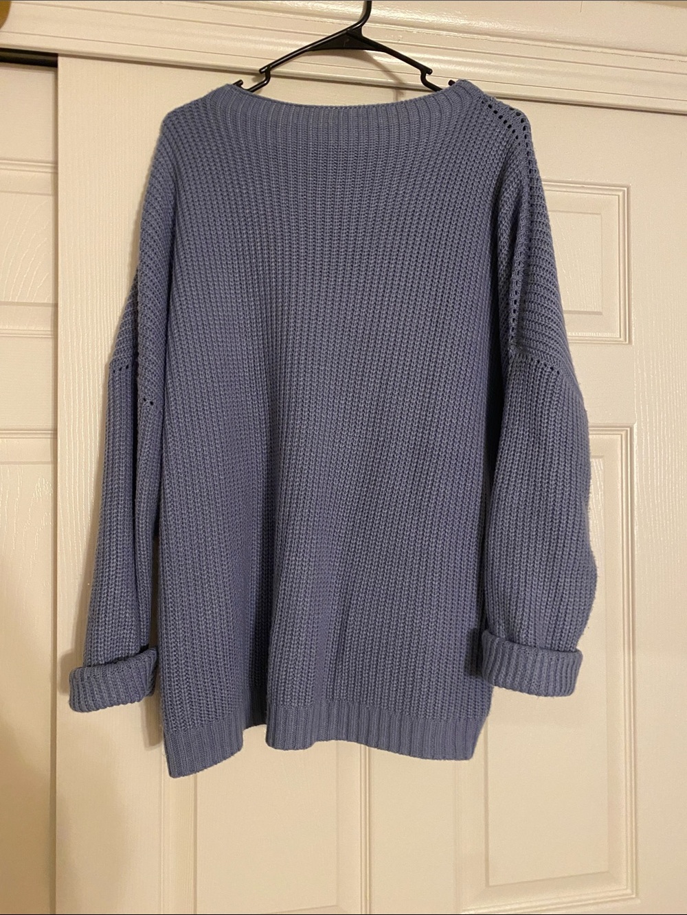 Cozy Oversized Women's Sweater - Dusty Blue